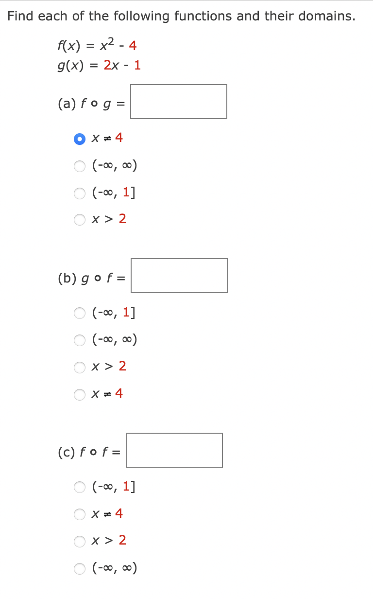 Solved Find each of the following functions and their | Chegg.com