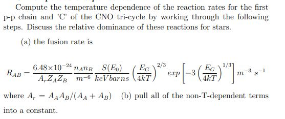 Solved Compute the temperature dependence of the reaction | Chegg.com