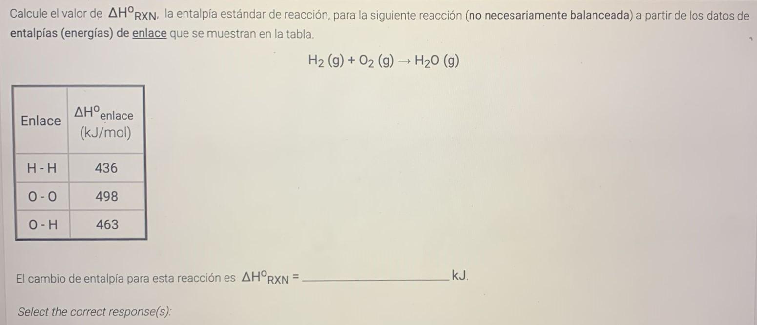 calculate the standard enthalpy change of the following reaction