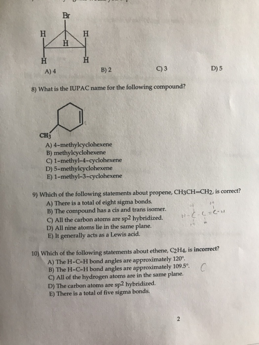 Solved Br C 3 D 5 B 2 A 4 8 What is the IUPAC name for