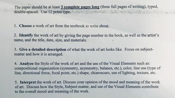 The Paper Should Be At Least 3 Complete Pages Long Chegg Com