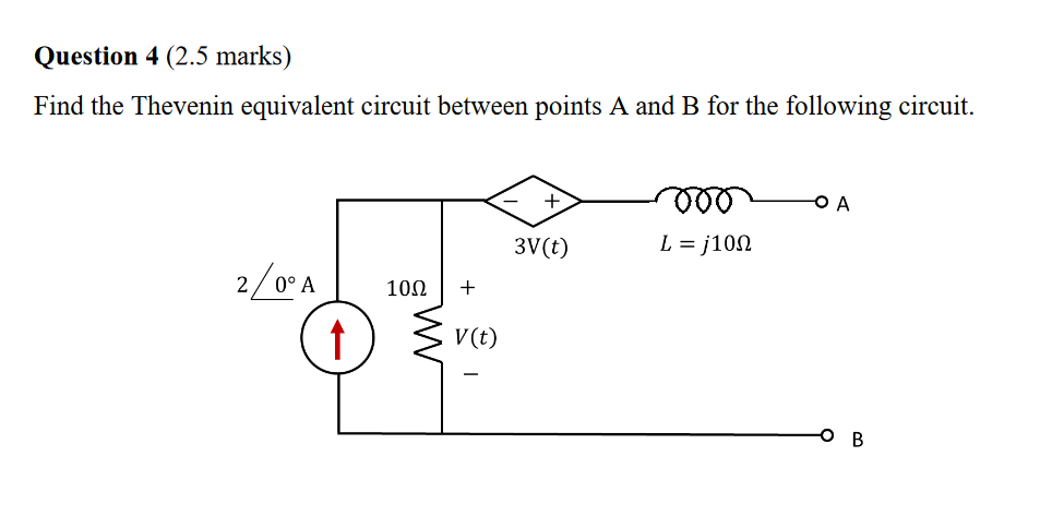 Solved Find the Thevenin equivalent circuit between points A | Chegg.com