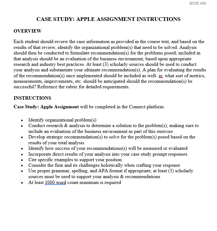 case study apple assignment