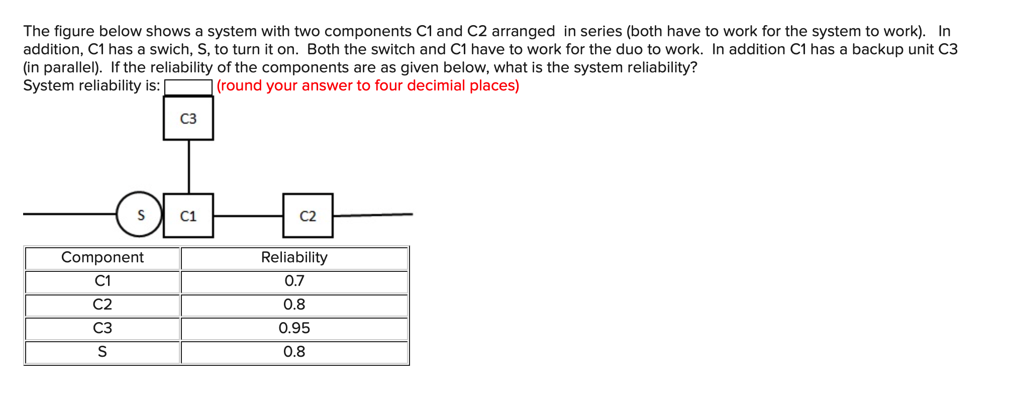 Solved The Figure Below Shows A System With Two Components | Chegg.com