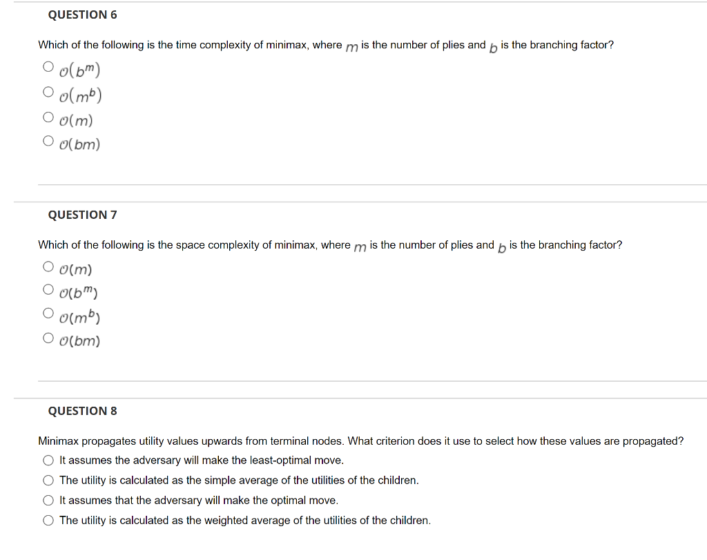Solved QUESTION 1 Which of the following adversarial search | Chegg.com