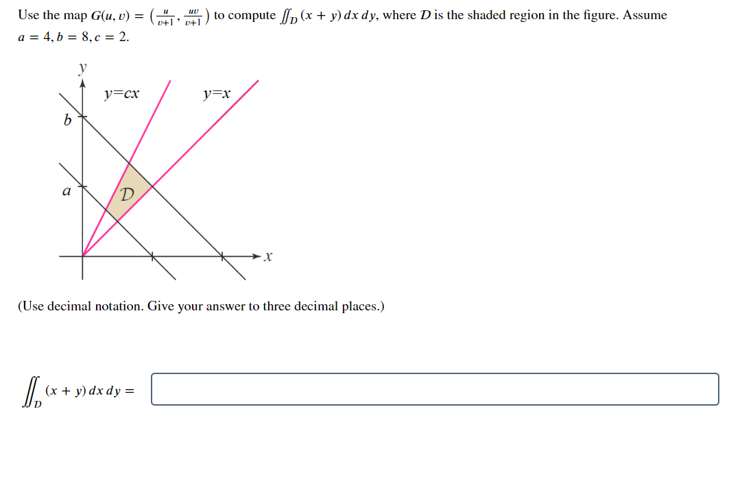 Solved Use the map G(u,v)=(v+1u,v+1uv) to compute | Chegg.com
