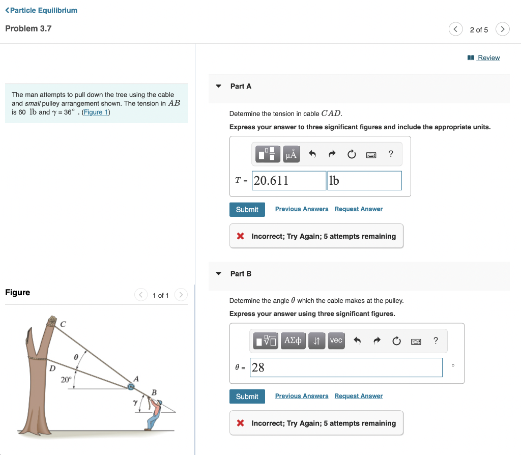 Solved The man attempts to pull down the tree using the | Chegg.com