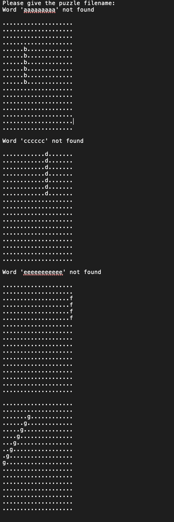1 Overview Write a program named word_search.py . In | Chegg.com
