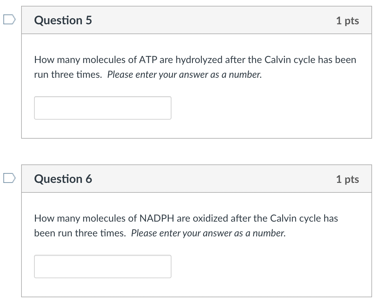 Solved Question 5 1 pts How many molecules of ATP are | Chegg.com