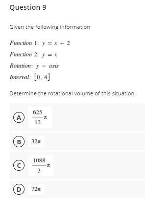 Solved Question 7 Given the following information Function | Chegg.com