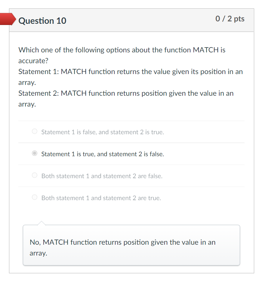 Solved Question 10 0/2 pts Which one of the following