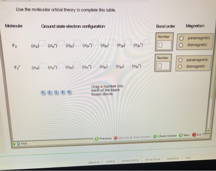 Solved Use the molecular orbital theory to complete this | Chegg.com