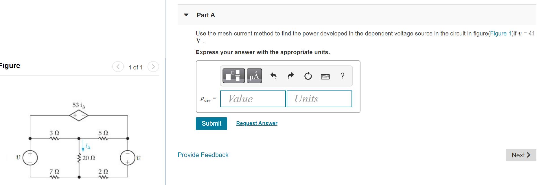 Solved Part A Use The Mesh-current Method To Find The Power | Chegg.com