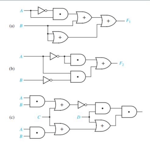 Solved For each of the following circuits, find the output | Chegg.com