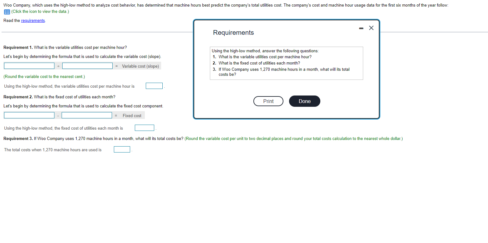 Requirements Requirement 1. What Is The Variable 