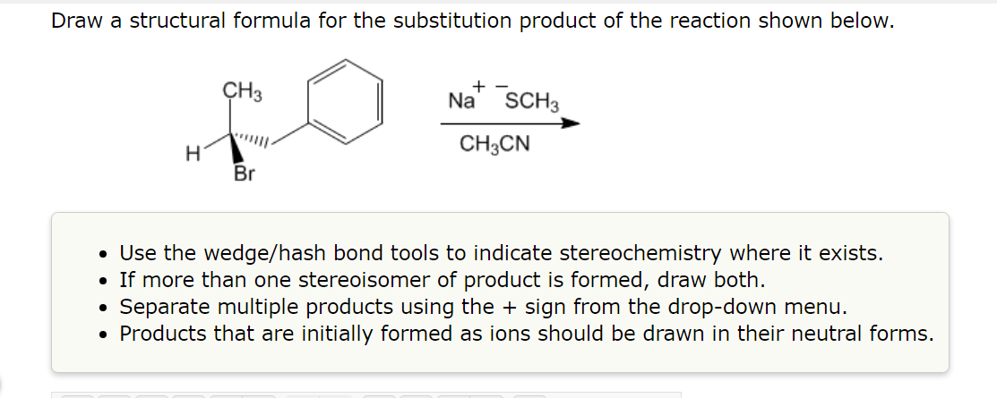 Solved Draw A Structural Formula For The Substitution | Chegg.com