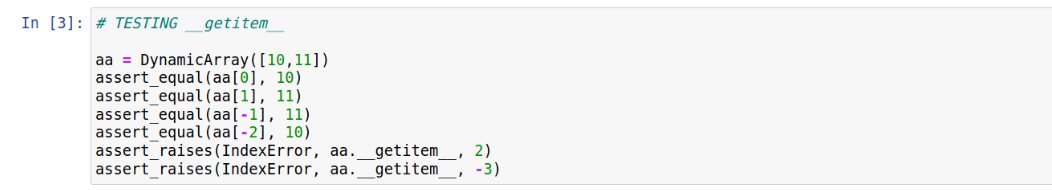 Solved Write code that allows negative indexes as well (as | Chegg.com