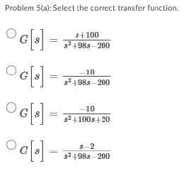 Solved 5. For the following systems, find the transfer | Chegg.com
