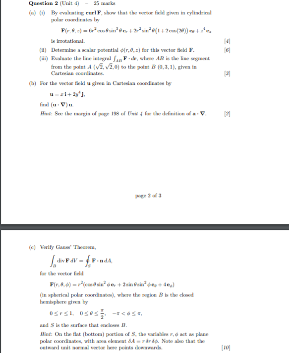 Solved 25 Marks + 14 [6 Question 2 (unit 4) (a) (i) By 