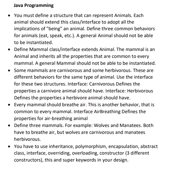 Solved Java Programming • You must define a structure that | Chegg.com