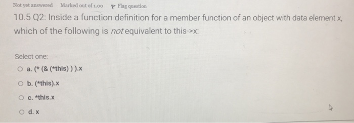 Solved Inside a function definition for a member function of | Chegg.com
