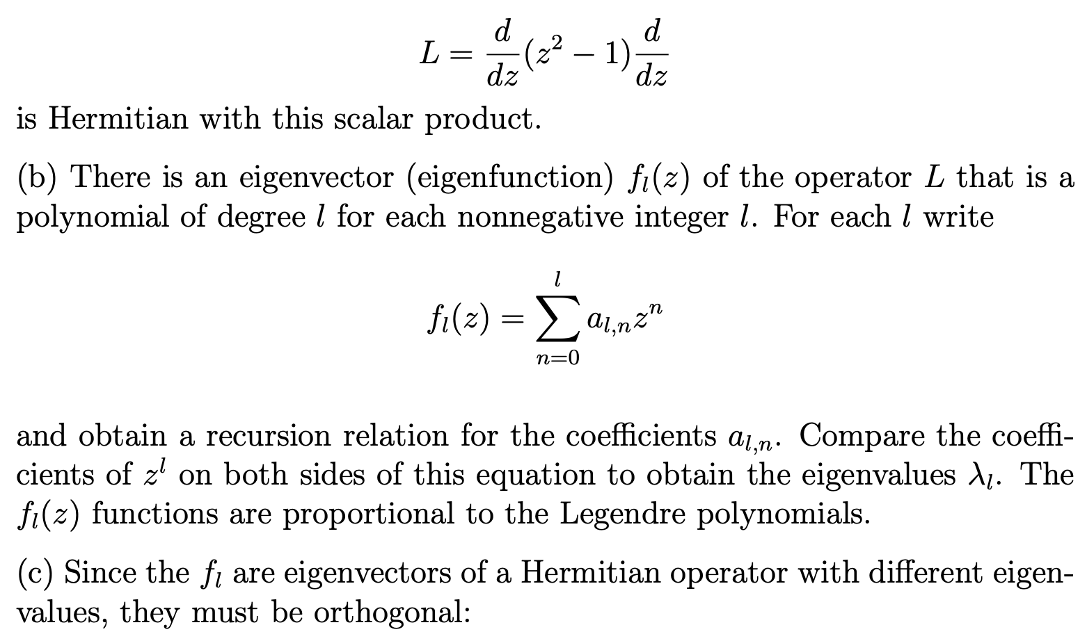 Solved Legendre polynomials are orthonormal basis vectors in | Chegg.com