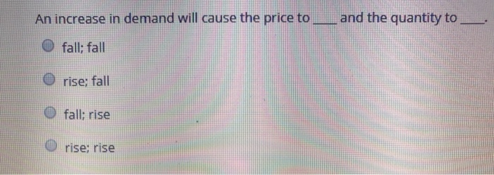 Solved and the quantity to An increase in demand will cause | Chegg.com