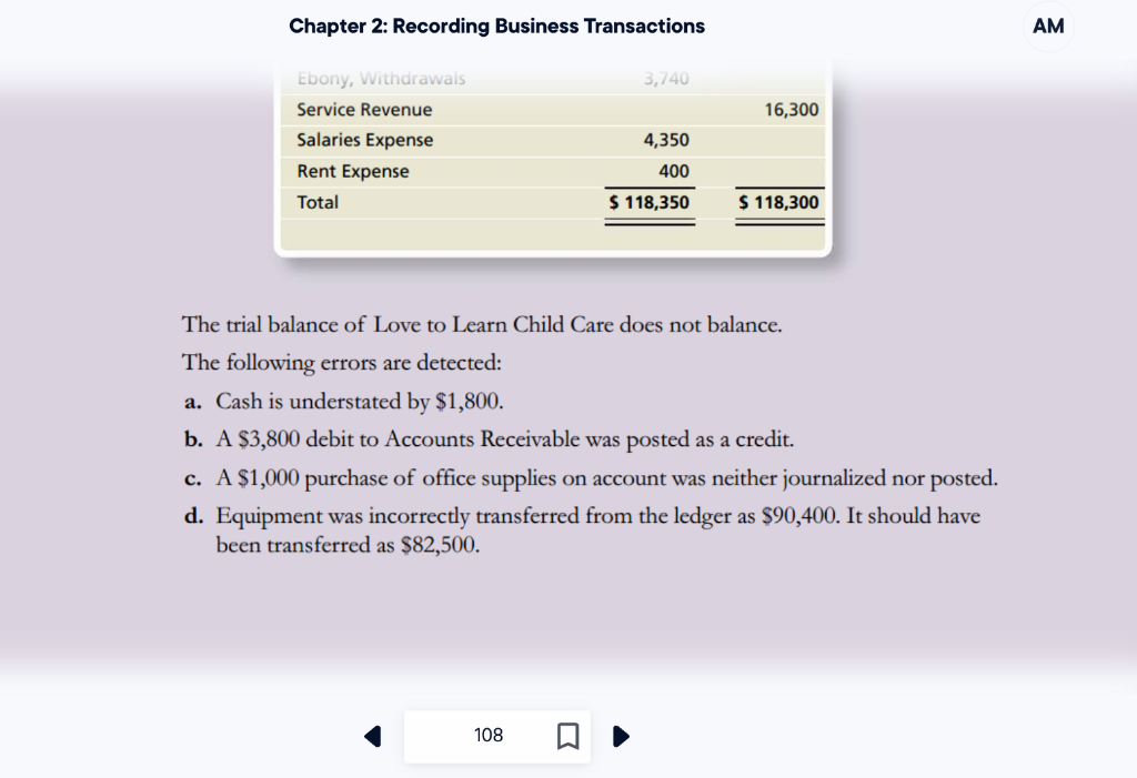 Solved Chapter 2: Recording Business Transactions | Chegg.com