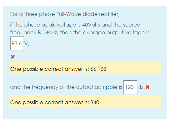 Solved For a three phase Full-Wave diode rectifier, if the | Chegg.com