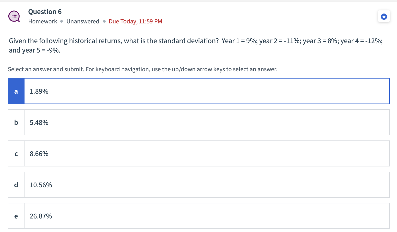 Solved Homework ⋅ Unanswered ⋅ Due Today, 11:59 PM Given The | Chegg.com