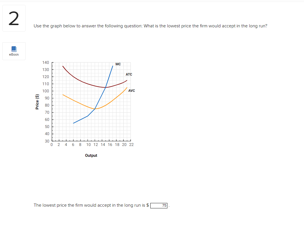 Solved 2 EBook Use The Graph Below To Answer The Following | Chegg.com