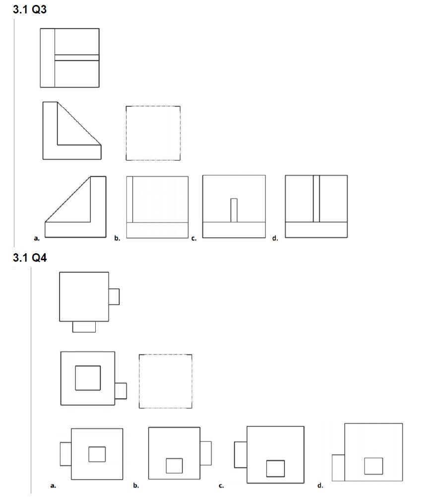 Solved 3.1 Matching Basic Ortho Views For this section, | Chegg.com