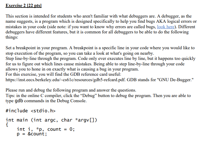 Solved Exercise 2 [22 pts) This section is intended for | Chegg.com