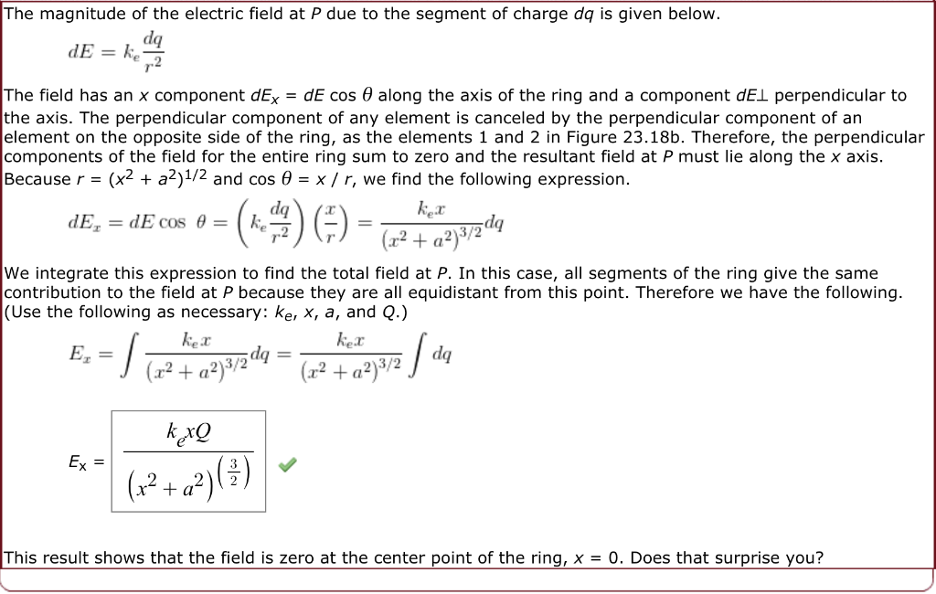 Solved The magnitude of the electric field at P due to the | Chegg.com