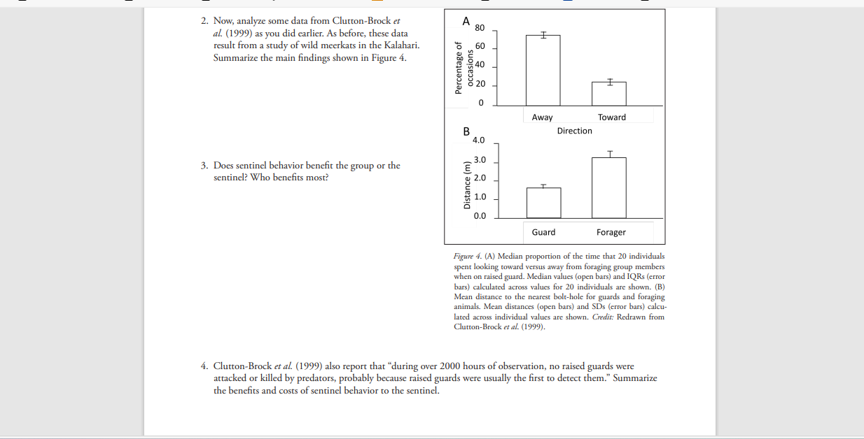 2. Now, Analyze Some Data From Clutton-Brock Et Al. | Chegg.com