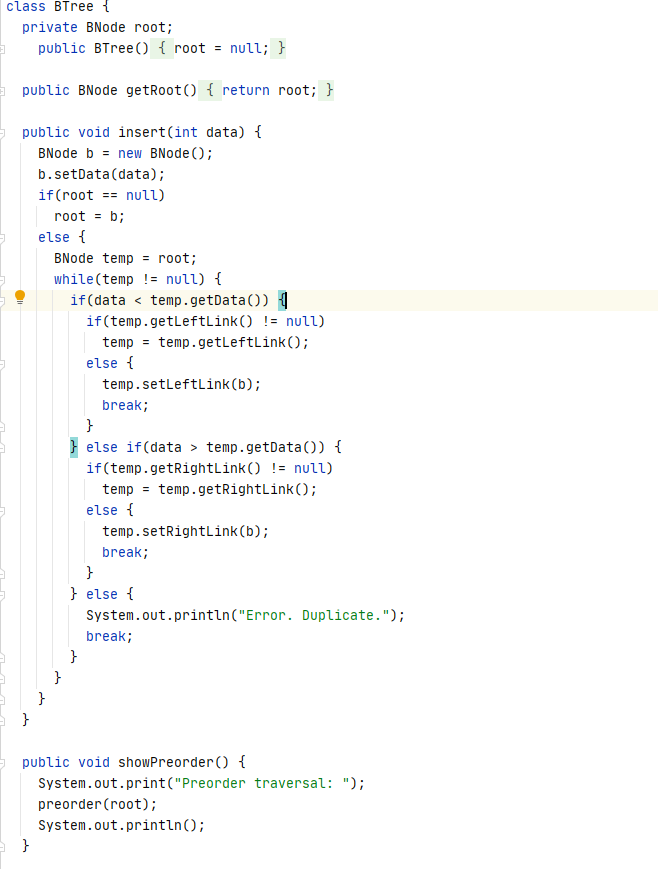 Solved Add the following method to the B Tree class. • | Chegg.com
