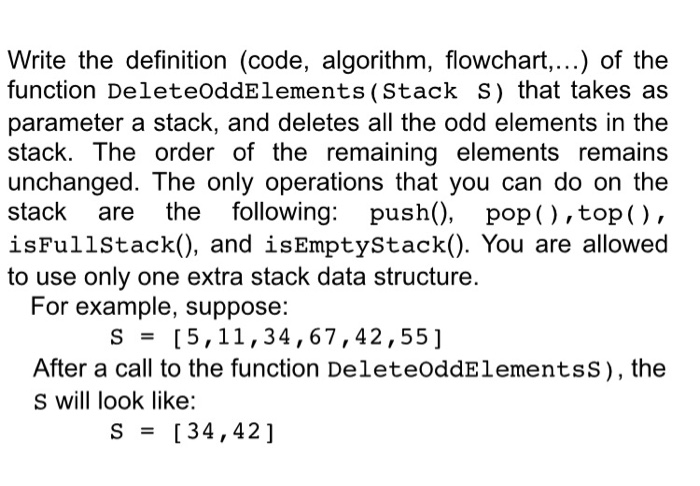Solved Write the definition (code, algorithm, flowchart,...) | Chegg.com