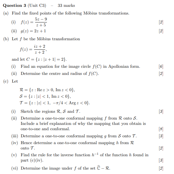 Solved [2] [2] [6] [2] Question 3 (Unit C3) - 33 marks (a) | Chegg.com
