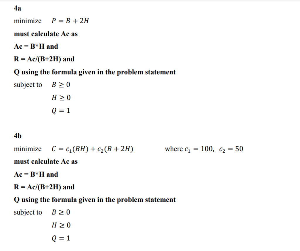 Solved 4 The flow Q (m3/s) in an open channel can be