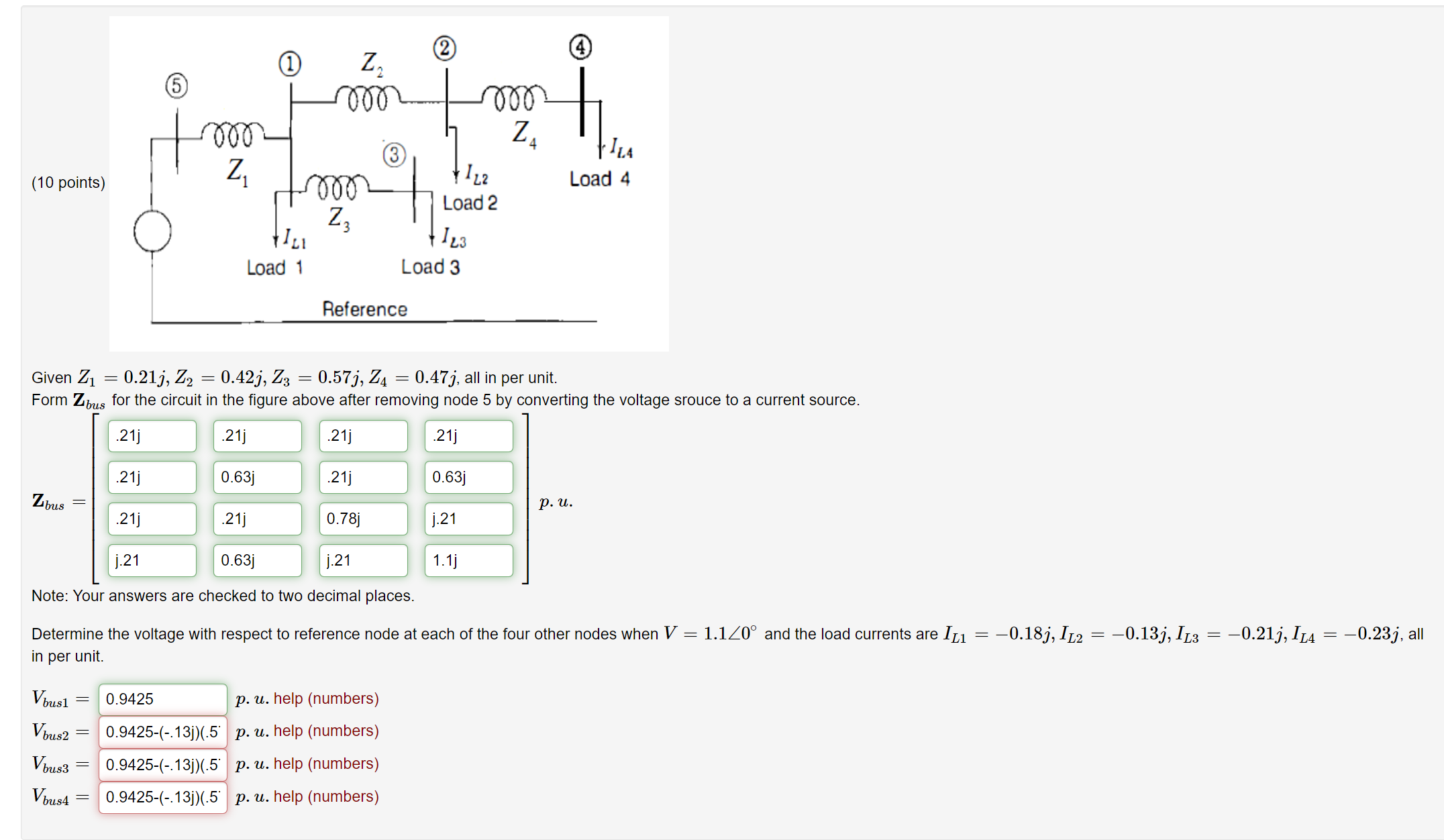 Solved find vbus2 3 and 4 10 poilgiven chegg