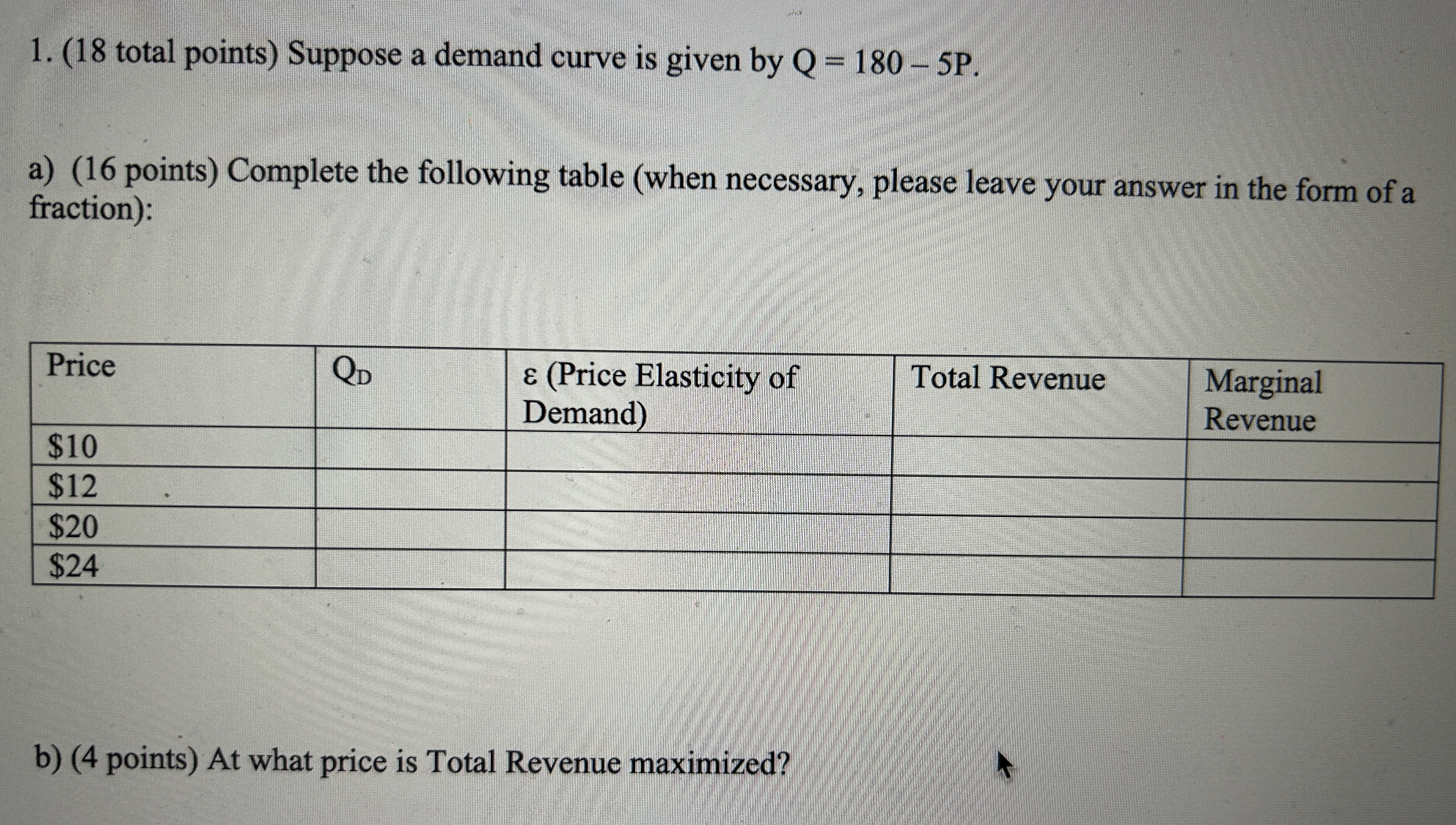 Solved For the first question: Suppose a demand curve is | Chegg.com