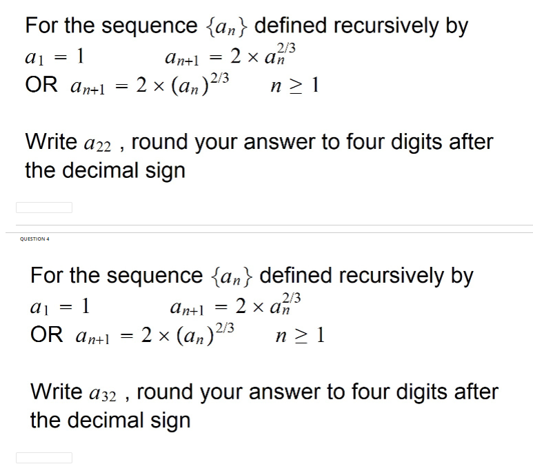 Solved For The Sequence {an} Defined Recursively By | Chegg.com