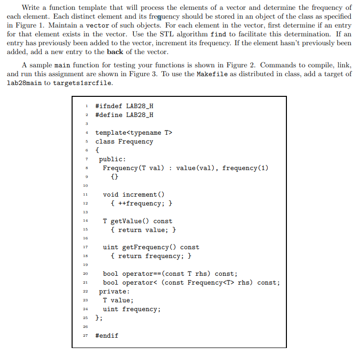 Write a function template that will process the | Chegg.com