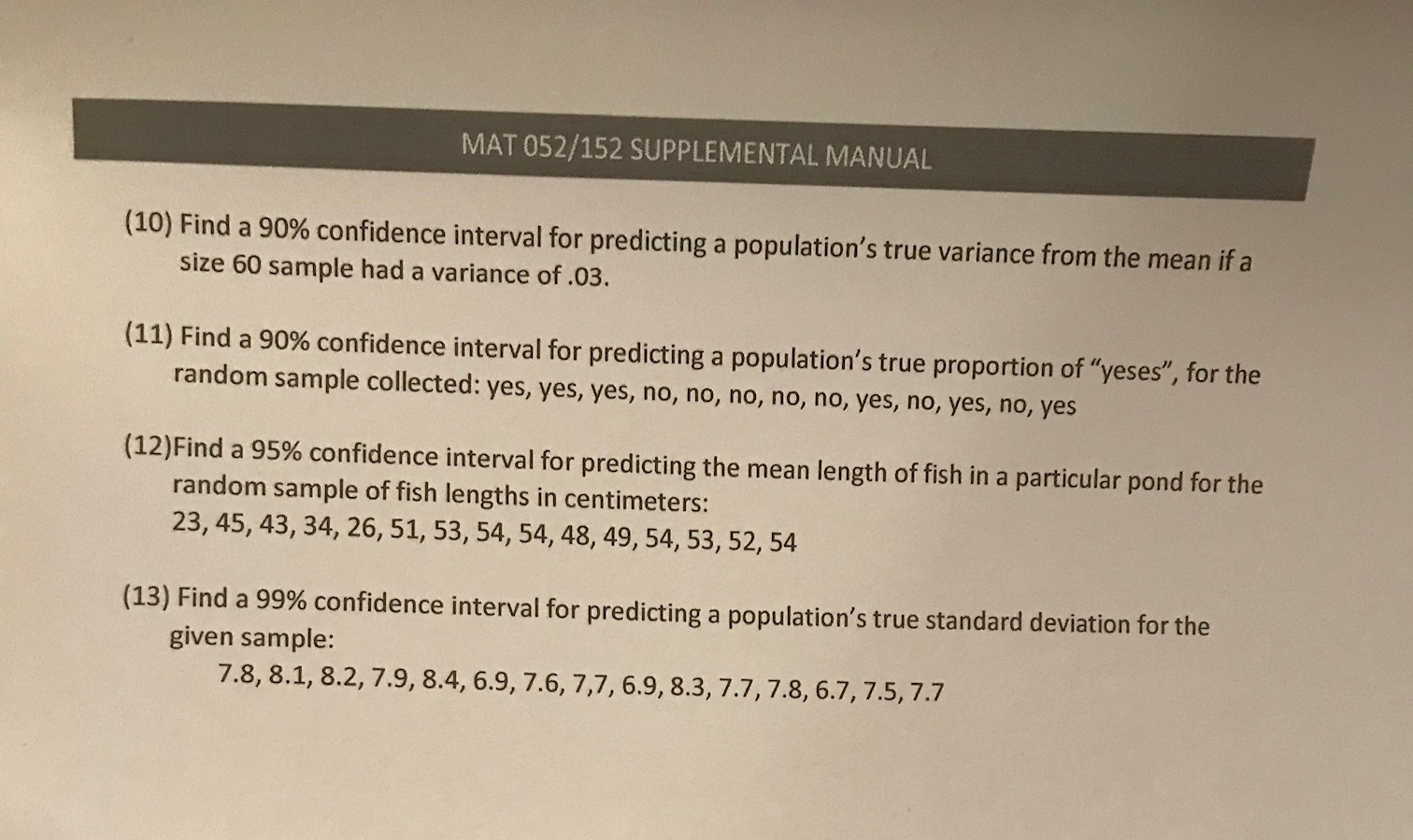 Solved Practice Find and Interpret Confidence intervals or | Chegg.com