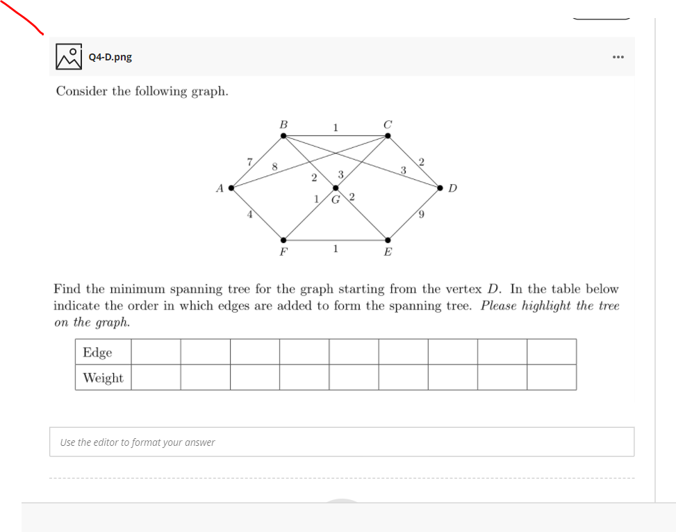 Solved Q4 D png Consider The Following Graph B 1 7 2 8 3 Chegg