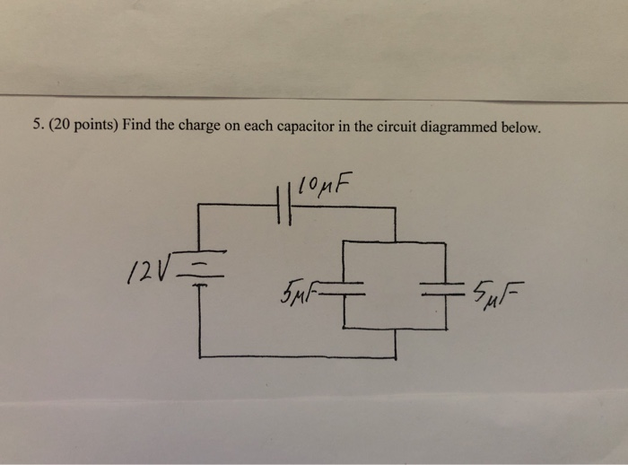 Solved 5. (20 Points) Find The Charge On Each Capacitor In | Chegg.com