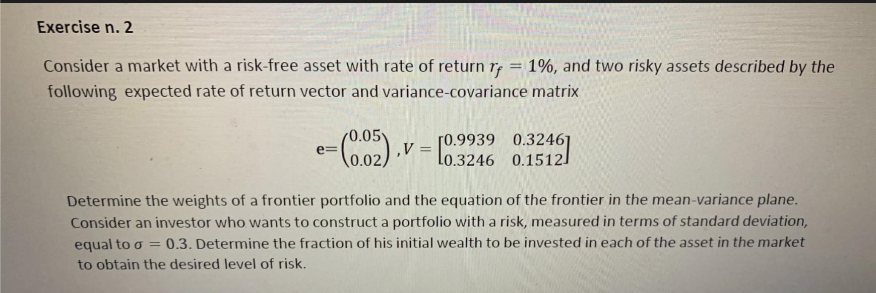 Solved Consider A Market With A Risk-free Asset With Rate Of | Chegg.com