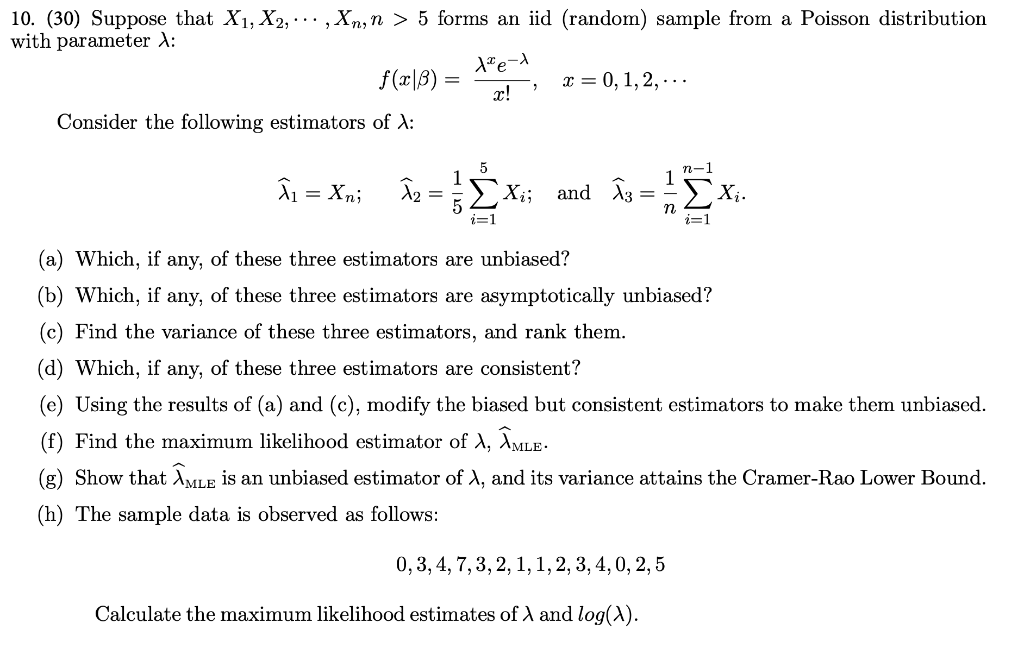 Solved 10 30 Suppose That X1 X2 N 5 Form Chegg Com