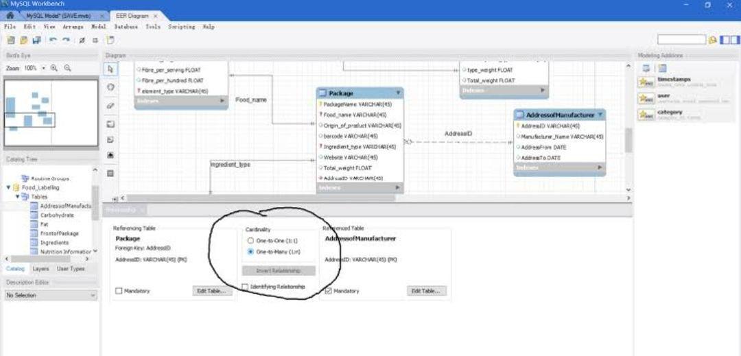 MySQL Workbench MySQL Model SAVE EER Diago File: | Chegg.com