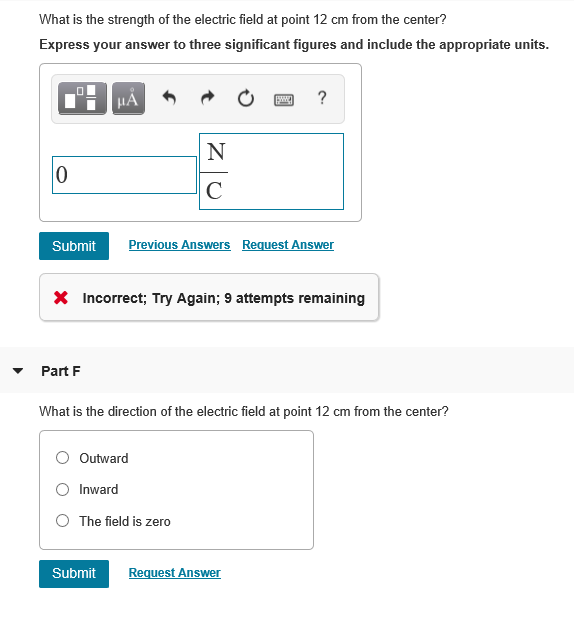 Solved What is the strength of the electric field at point | Chegg.com